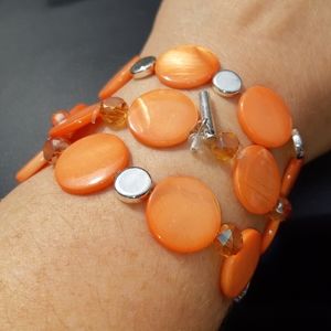 Set of 3 Kenneth Cole Orange Bracelets